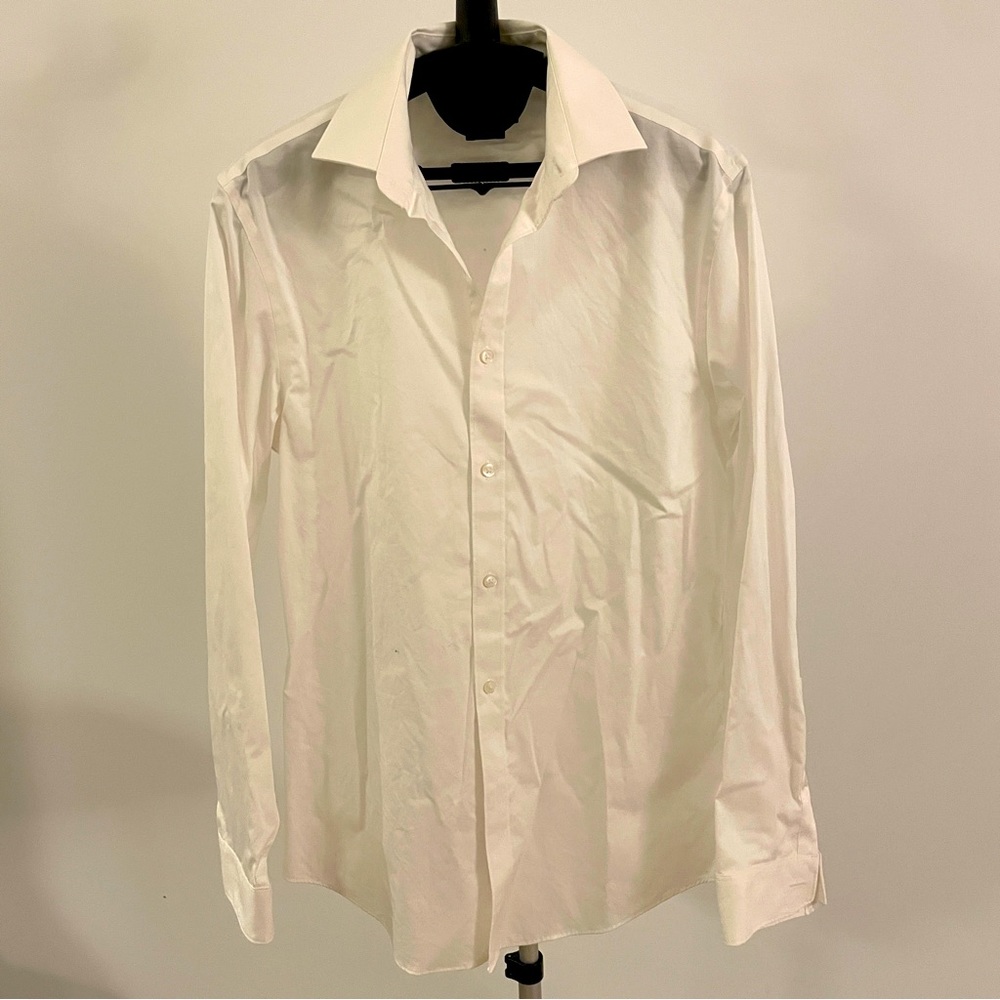 DKNY Men Slim Dress Shirt (White) (33 / 14.5)